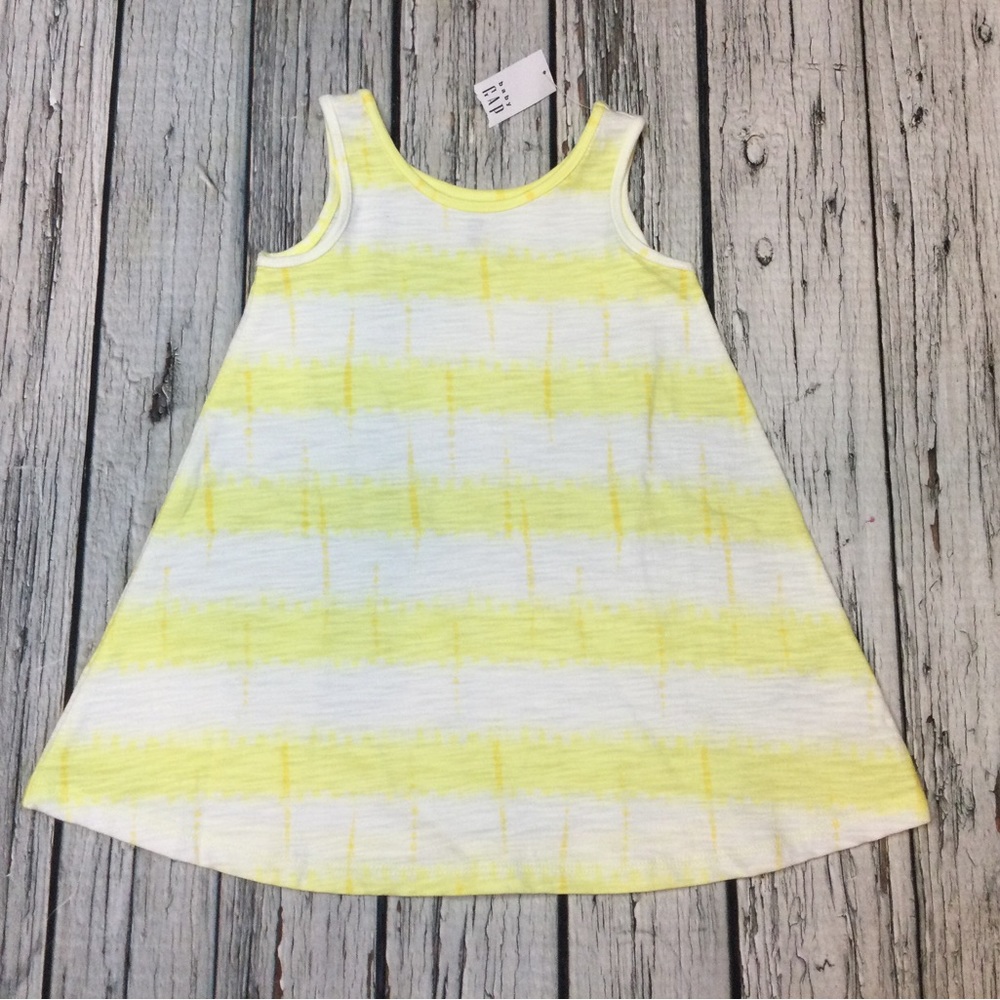 Gap Girls 2T Yellow and White Striped Sundress. NWT